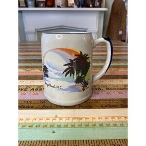 VINTAGE Outer Banks NC Nags Head Ceramic Beer Stein Coffee Mug OBX Hatteras NC